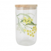 ANKO Large Glass Wattle Canister